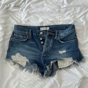 Free People Low Rise Denim Shorts